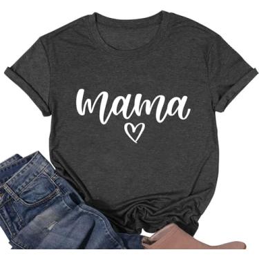 Imagem de Camiseta feminina Aunt Shirts Cute Auntie para mulheres, Love Heart, casual, manga curta, tia, Fnt0001-cinza, G