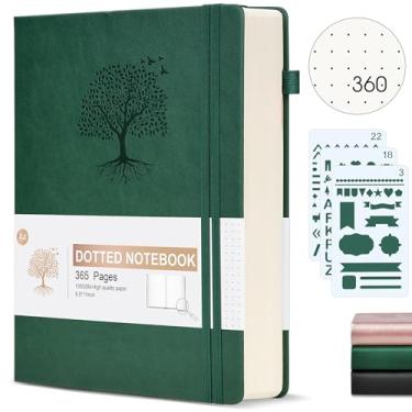 Imagem de Ansopu Caderno de diário pontilhado, 360 páginas numeradas, cadernos de grade de pontos...
