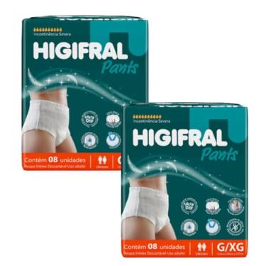 Imagem de Kit 2 Roupa Íntima Higifral Descartável Pants Confortável Tamanho G/XG