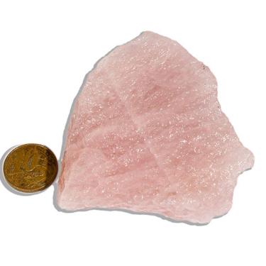 Imagem de 01 Quartzo Rosa Pedra Bruto Natural 65 a 80mm 120g Classe B