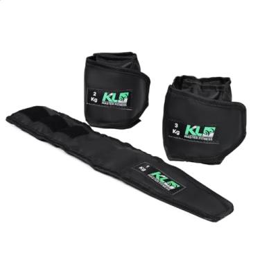 Imagem de Kit Par Caneleira Tornozeleira Kl Master Fitness 1kg 2kg 3kg Emborrachado