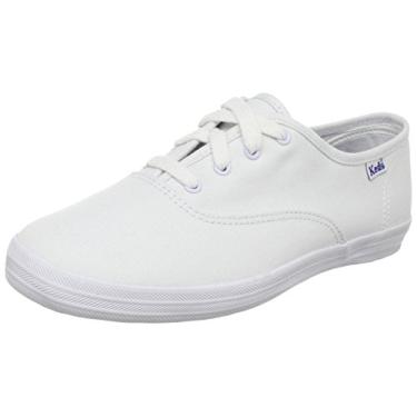 Imagem de Keds Tênis feminino Original Champion CVO, Tela branca, 6 Wide Little Kid