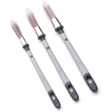 Imagem de 3 pincéis de tinta, pincel de 0,4 polegadas 0,5 polegadas 0,6 polegadas, pincel de pintura para cantos de parede de casa, pincéis de retoque para paredes