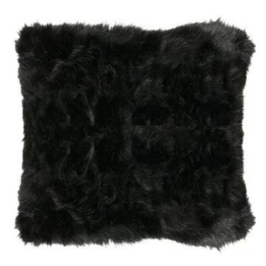 Imagem de Almofada Pelo Sintético Preto 60x60cm 081-04 Decortextil