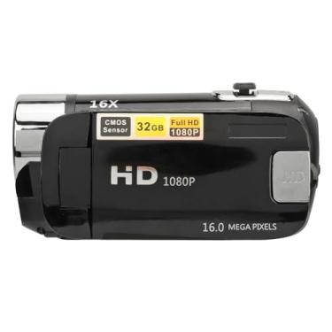 Imagem de D90 1080P Câmera Digital de 16MP Filmadora Com Tela Giratória Zoom 16X HD Gravador de Vídeo Com Luz de Preenchimento para Vários Ambientes, Dia ou Noite (Preto)