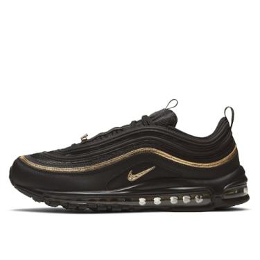 Imagem de Nike Tênis masculino Air Max 97 (DC2190-001, preto/dourado metálico), Preto/dourado metálico, 10.5