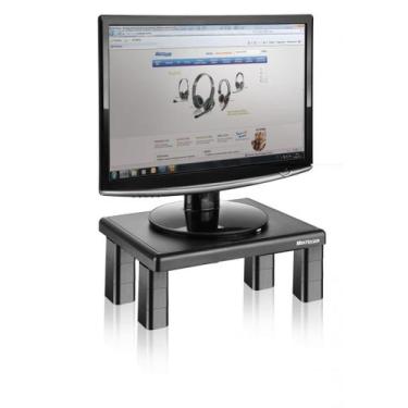 Imagem de Suporte Quadrado Para Monitor De Mesa Ac125 - Multilaser, Preto