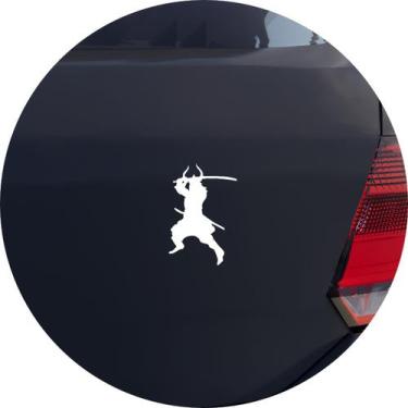 Imagem de Adesivo de Carro Samurai Com Espada - Cor Branco - Melhor Adesivo, Bra