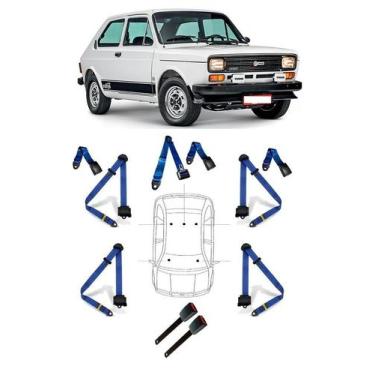 Imagem de Kit cinto de segurança COMPLETO RETRÁTIL para FIAT FIAT 147 + fechos -
