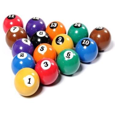 Imagem de Jogo com 16 Bolas de Sinuca/ Bilhar / Snooker - 54mm - Produto Naciona
