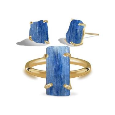 Imagem de Conjunto de Cianita Azul - Cristal Natural, Prata 925