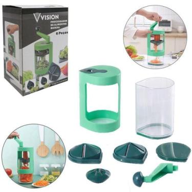 Imagem de Processador de alimentos manual a manivela com 2 laminas de inox 900ml
