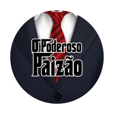 Imagem de Painel de Tecido Sublimado Redondo O Poderoso Paizão Terno e Gravata c