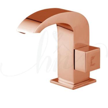 Imagem de Torneira de Pia para Banheiro Cascata Rose Bica Baixa C80 - HOME NETH