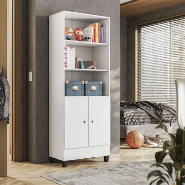 Imagem de Armário Multiuso Gamer 2 Portas e 4 Prateleiras com Pés 4729 Qmovi, Br