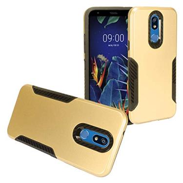 Imagem de Z-GEN - Para LG K40 LM-X420, LG Solo LTE L423DL - Capa de telefone híbrida + protetor de tela de vidro temperado - CF1 Gold