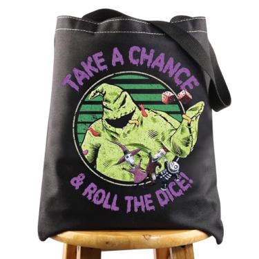 Imagem de BWWKTOP Bolsa Oogie engraçada Oogie Fans Gift Take a Chance And Roll The Dice Oogie Shoulder Bag Oogie Merchandise, Take a Chance, 37cm(14.56inch) *32cm(12.59 inch)