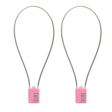 Imagem de SISAV Cadeados de combinação de cabos de 4 dígitos, cabo de 50 cm para armário de academia escolar, capacete, armários de arquivo, caixa de ferramentas, mala de bagagem, mochila, cabo de 3 mm de