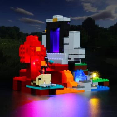 Imagem de Bourvill Kit de luzes LED para Lego The Ruined Portal 21172 - Conjunto de luzes compatível com Lego 21172 - Versão clássica (kit de luzes sem modelo)