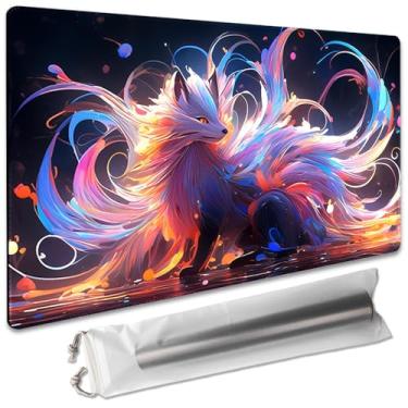 Imagem de Board Game 14x24in MTG Playmat Compatible for OCG CCG RPG TCG Playmats (Nine Tailed Fox 2)