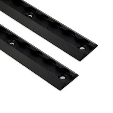 Imagem de VanEssential 60,96 cm (24") Venture Track T-6 Alumínio L-Track Preto Anodizado (perfil angular de chão) - Pacote com 2