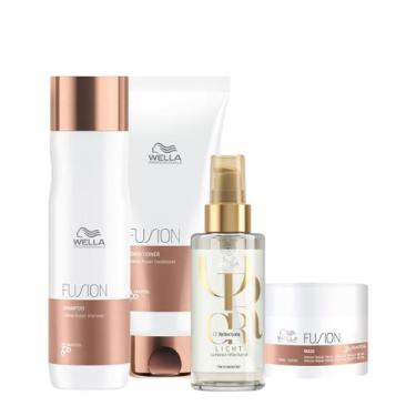 Imagem de Kit Wella Professionals Fusion Reflections Home Care Oil Light 100 (4 