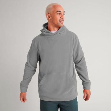 Imagem de Blusa Moletom Masculina Canguru com Bolsos e Capuz Quentinha - SLIM FI