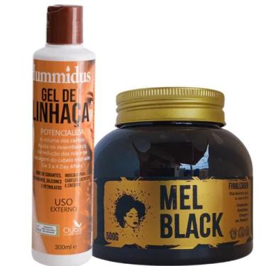 Imagem de Mel Cola Finalizador 500g + Gel de Linhaça 300ml Hummidus  - Mel Black