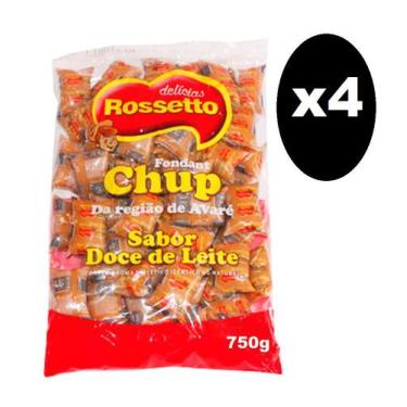 Imagem de 4 Pacotes Fondant Chup Doce de Leite  Rossetto 750g