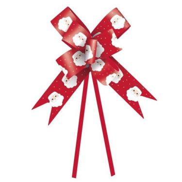 Imagem de Laço Pronto Vermelho Papai Noel Noelito - 10 unidades - Cromus - Rizzo