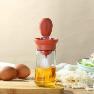 Imagem de Dispenser Portátil Para Óleo 2 Em 1 Com Escova De Silicone - oem
