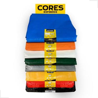 Imagem de Lona Plástica Impermeável 300 Micras 10x10 Várias Cores - CARGA PESADA