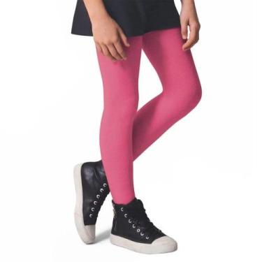 Imagem de Meia Calça Infantil Selene 9555 Fio 80 Opaca Inverno Algodão, M, Pink