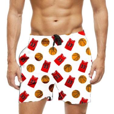 Imagem de Short Praia Shorts Banho Bermuda Verão Basquete Bola Camiseta Sport 10
