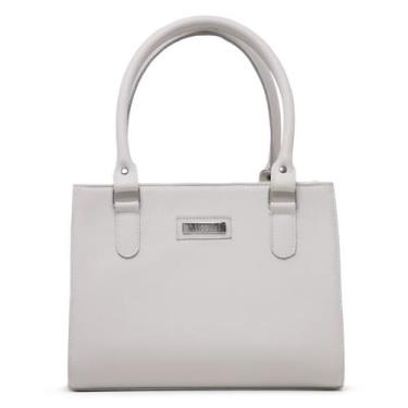 Imagem de Bolsa Baú Média Feminina Transversal em Couro - Mizzuri, Off, White, U