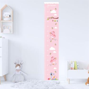 Imagem de Régua de Crescimento Adesivo Passarinho  Infantil Menina - Cg Mimo Kid