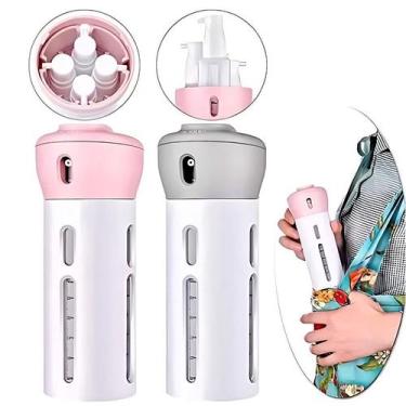 Imagem de DispenserPortátil 4 Em 1 Banho Porta Shampoo 4x1 Kit Viagem - REIS VAR