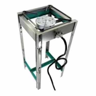 Imagem de Fogão Inox De Alta Pressão 1 Boca Semi Industrial A Gás Caminhoneiro C