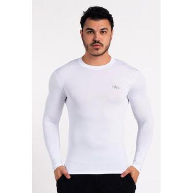 Imagem de Camisa Térmica Manga Longa Masculina Peluciada - MProtect, GG, Branco