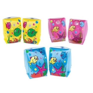 Imagem de Boia de braço peixinhos  infantil menino meninas - Wellmix, Azul