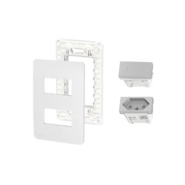 Imagem de Kit Conjunto 4x2 Tomada 10A Interruptor Simp Orion Schneider - Pial Le