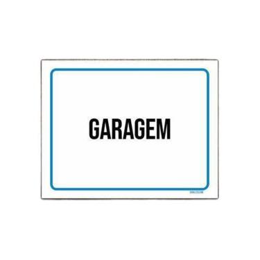 Imagem de Kit 10 Placas Ambiente Sinalização Setor Garagem