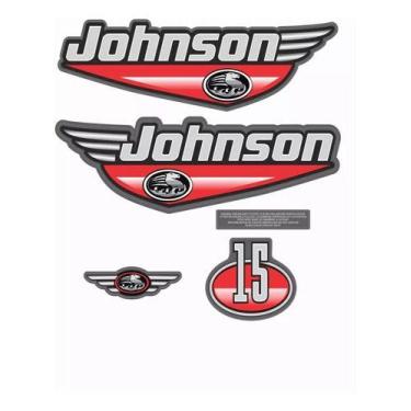 Imagem de Kit Adesivos Johnson 15 Hp Para Motor De Popa - SPTS