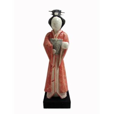 Imagem de Escultura Decorativa Mulher Chinesa 36cm Detalhes Formosa - LUXdécor c