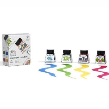 Imagem de Tinta Para Desenho Ink Collection C/4 Vibrant Tones Winsor & Newton