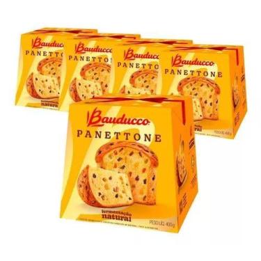 Imagem de Kit Panetone Bauducco Tradicional Frutas 5 Panttones De 400G