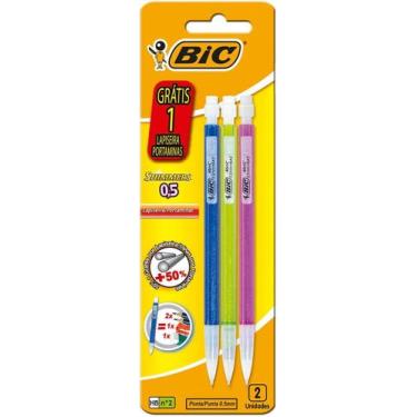 Imagem de Lapiseira BIC Shimmers 0,5mm Borracha na Ponta, Multicor, Embalagem Le
