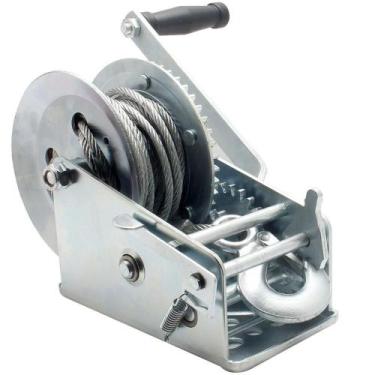 Imagem de Guincho Manual Catraca De 1800Lbs Com Cabo De Aço 1225Kg - Marine Town