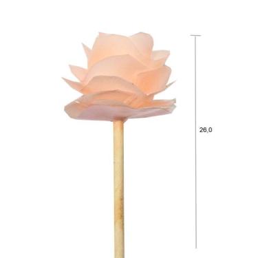 Imagem de 10 Unidades de Varetas Flor Papel Couche Parafina PP Diversas Cores - 
