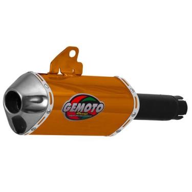 Imagem de Ponteira de Moto Gemoto Racing 3 Trioval Twister 2016 À 2020, DOURADO